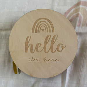 Wooden Rainbow Milestone Cards