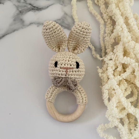 Crochet Bunny Baby Rattle